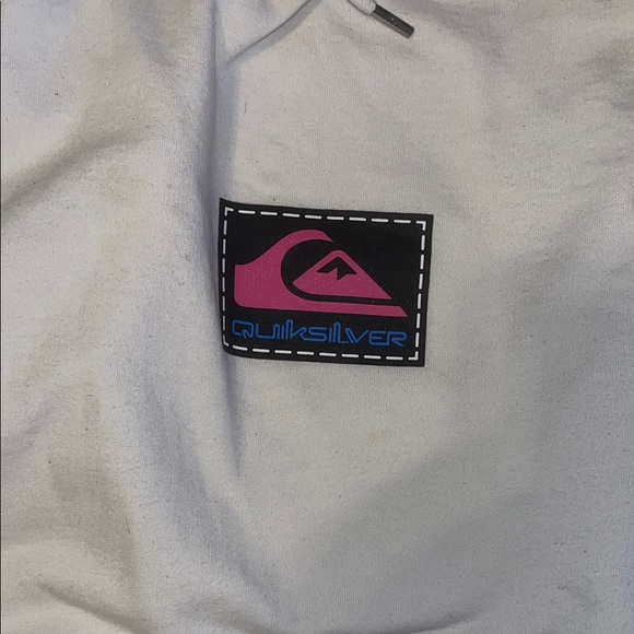 Quiksilver Stranger Things White Hoodie with Pink Patch - Picture 4 of 9